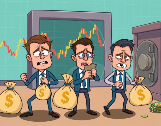 An illustration showing digital asset funds experiencing a net outflow, highlighting market shifts and investor sentiment.