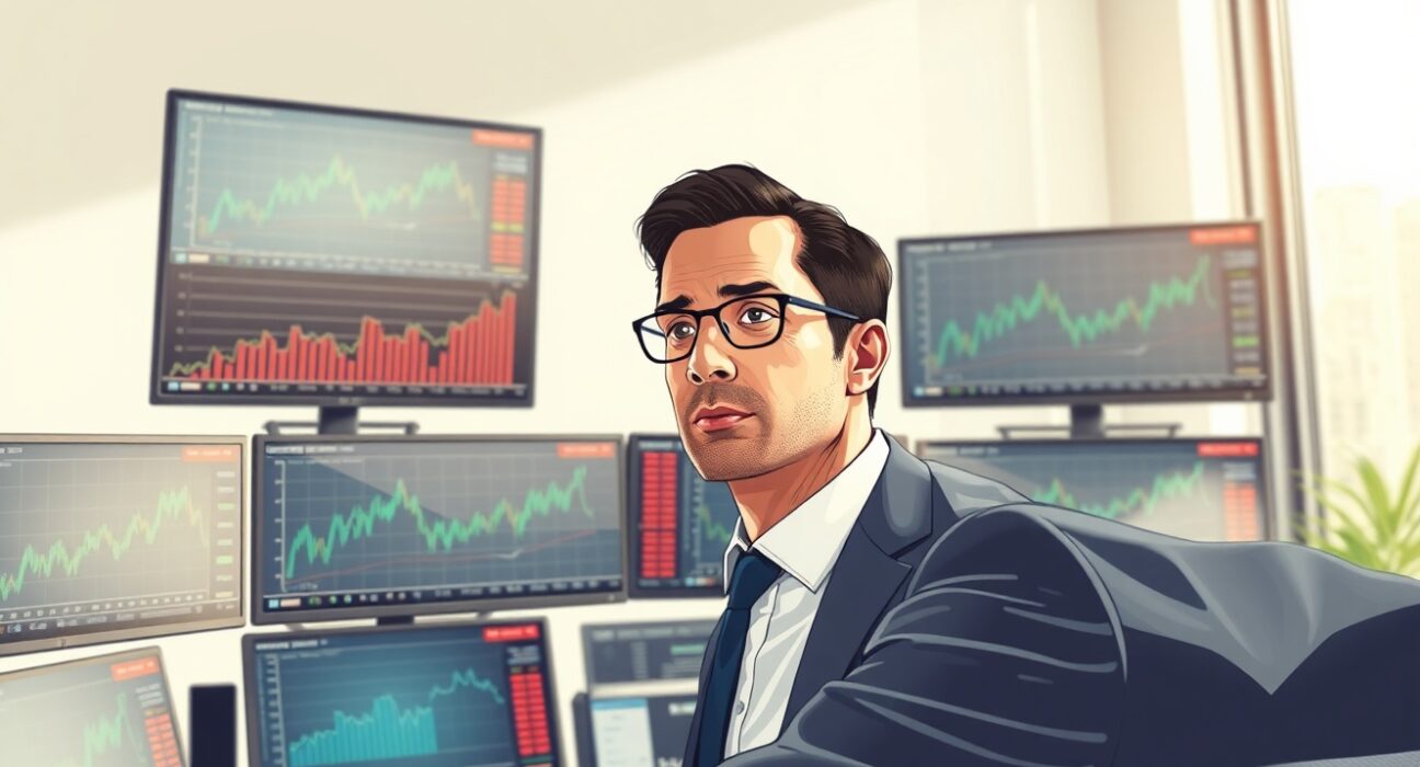 Analyst reviewing cryptocurrency market data showing strong digital asset inflows as safe haven demand grows.