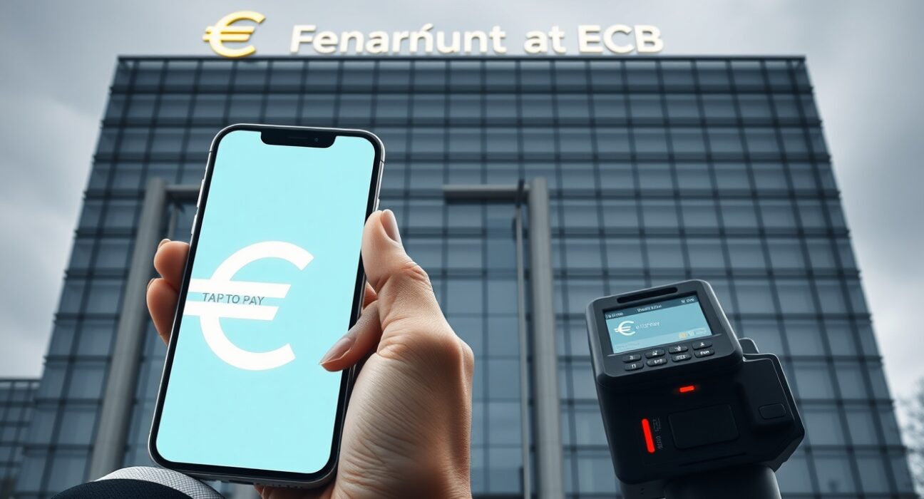 Digital euro payment standards partnership between ECB and industry groups reduces costs for tap-to-pay transactions