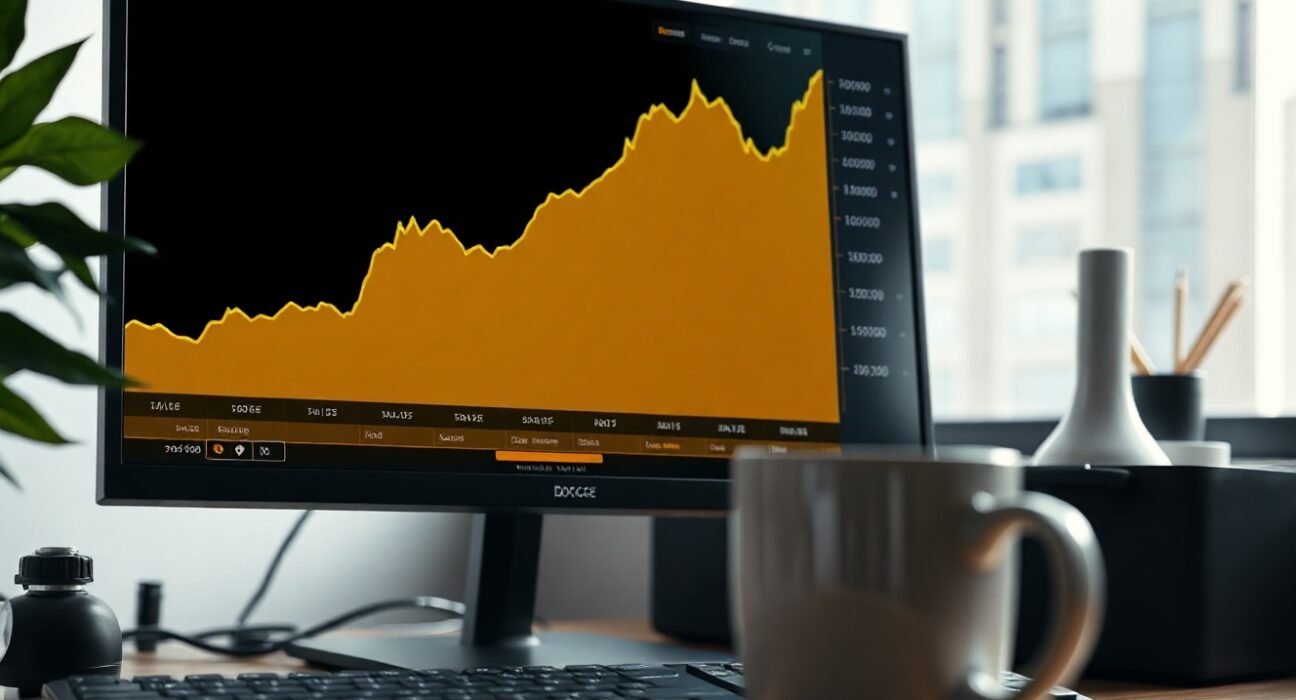 Dogecoin price chart showing recovery above $0.07 support level