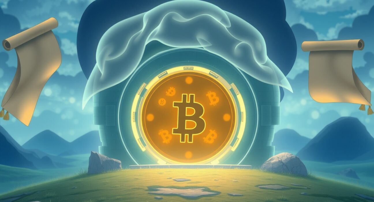 Conceptual representation of the DOJ seizing $400 million in Helix cryptocurrency and assets.