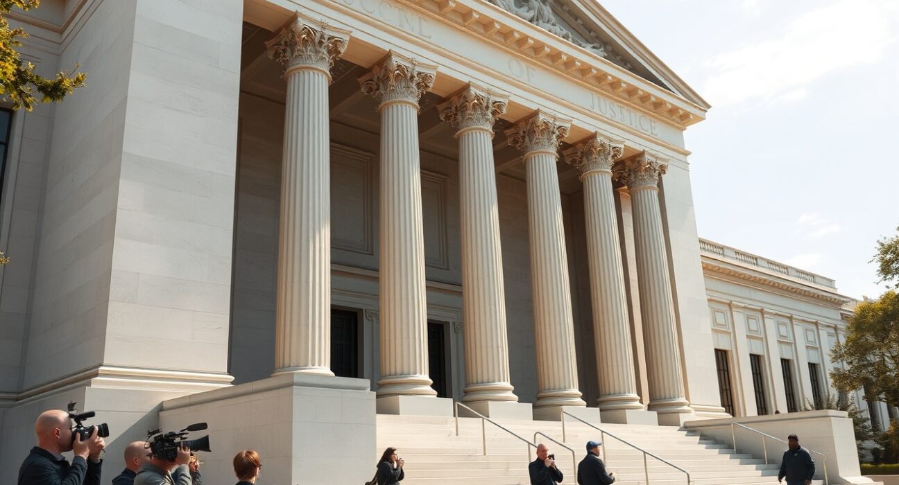 U.S. Department of Justice building in Washington, D.C., where the criminal probe into Fed Chair Jerome Powell is expected to conclude.
