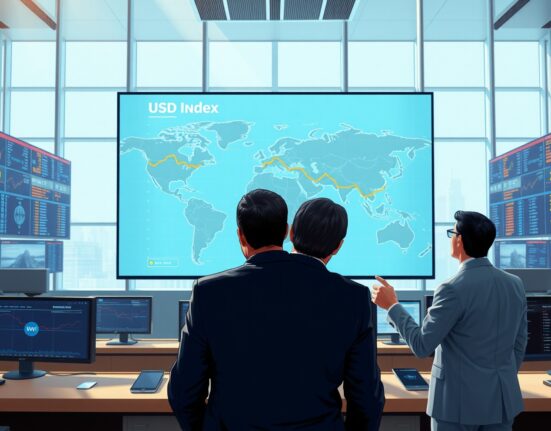 Traders monitoring US dollar decline amid Iran nuclear negotiation developments on global financial displays