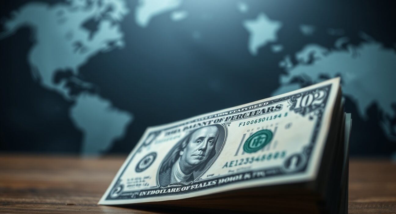 Close-up of US dollar bill symbolizing safe-haven demand amid geopolitical tensions