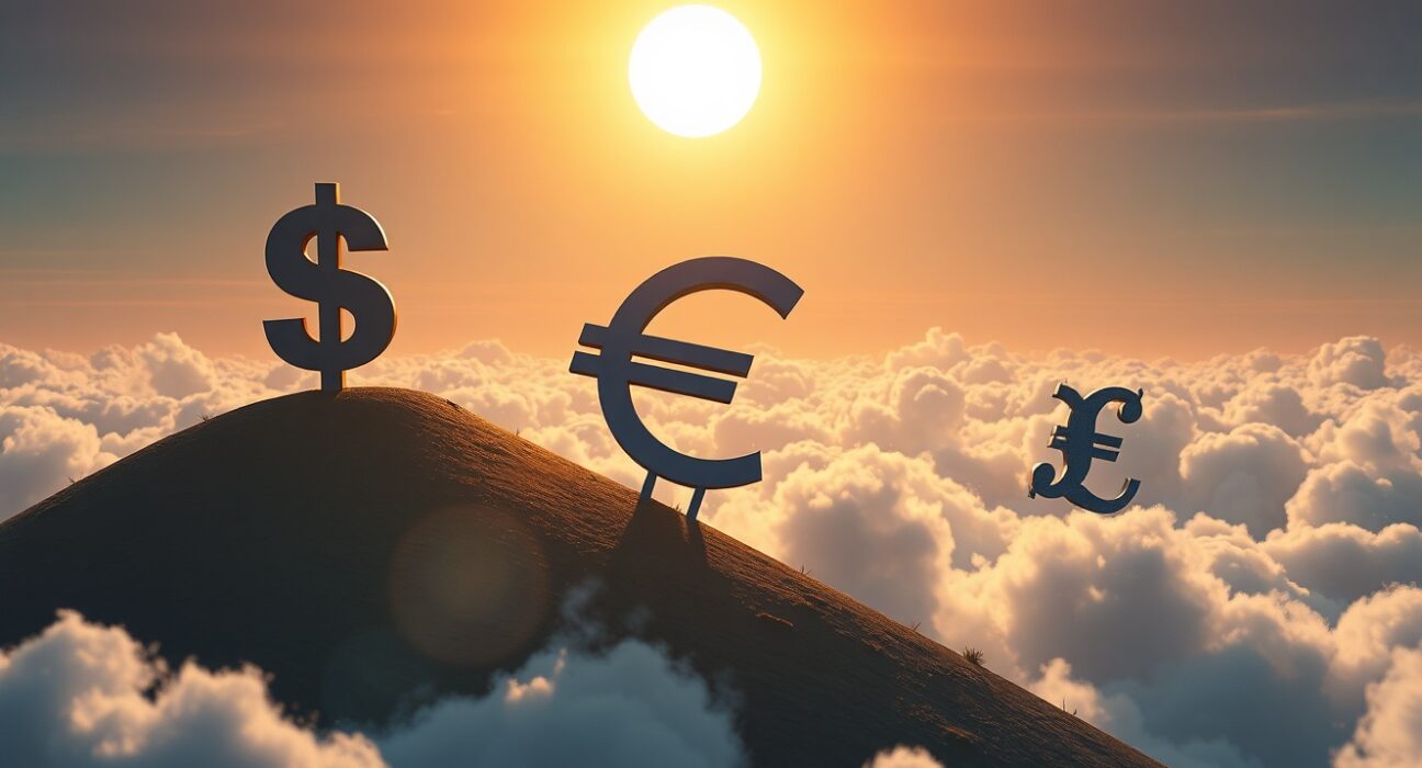 Analysis of dollar's strong weekly gain against euro and sterling resilience in currency markets