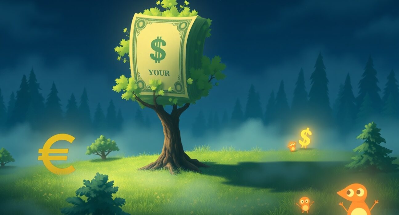 US Dollar Index chart analysis showing decline amid global trade policy uncertainty in 2025.