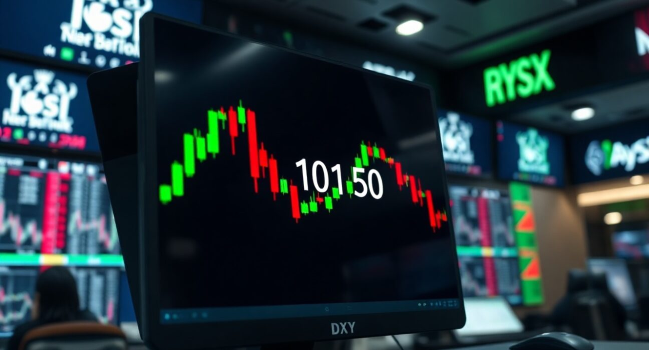 US Dollar Index chart showing price above 101.50 on a trading screen