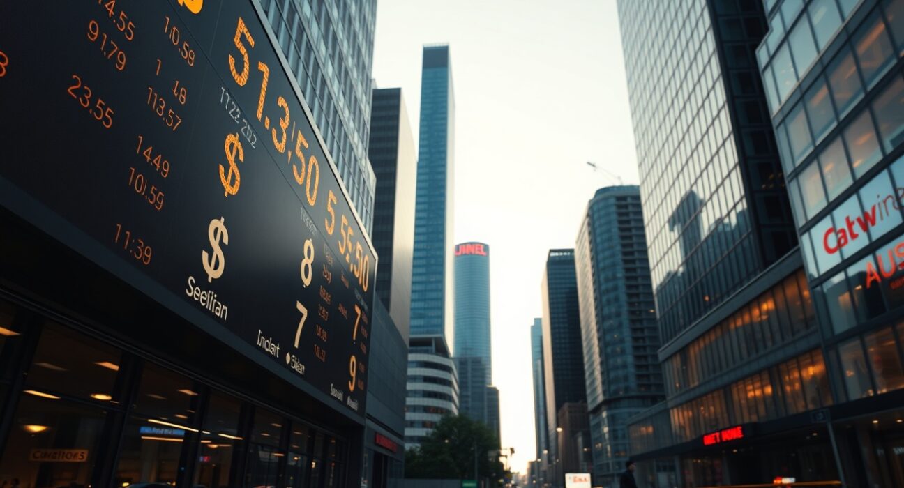 Currency exchange board showing strong US dollar and Japanese yen in intervention zone