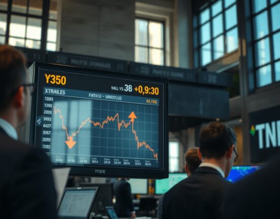 Currency exchange board showing dollar decline and euro rise amid Iran news