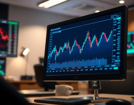 US dollar index chart showing decline after April jobs report