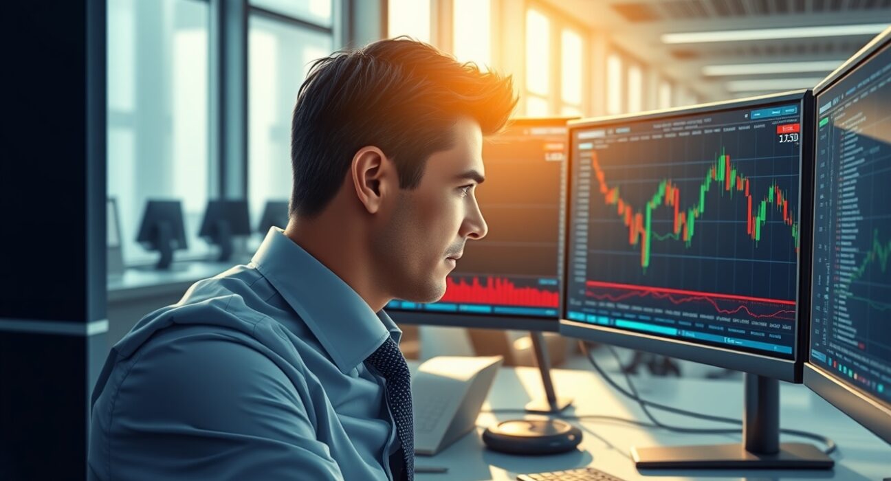 Forex trader analyzing US dollar decline after Iran conflict market volatility