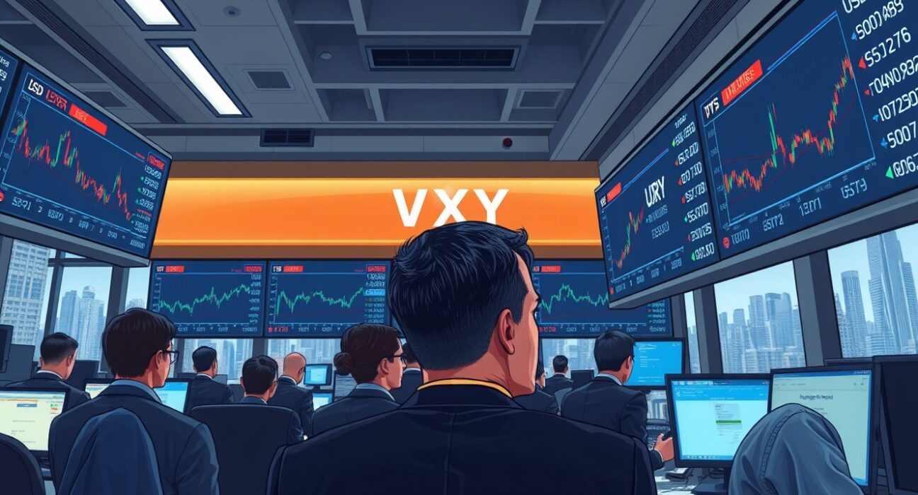 Traders react on a New York forex floor as the dollar slips on news of Trump-Iran diplomatic talks.