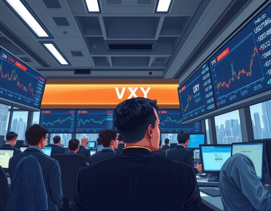 Traders react on a New York forex floor as the dollar slips on news of Trump-Iran diplomatic talks.