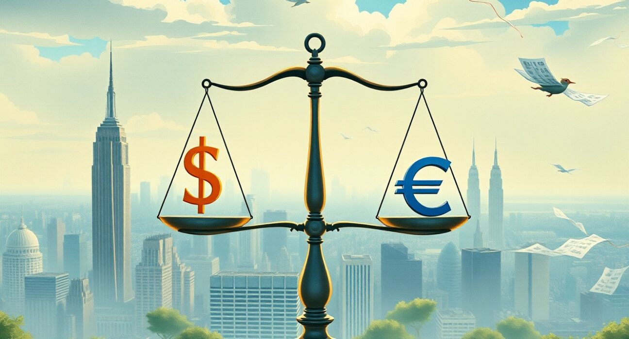 Dollar and euro currency analysis with inflation data impact on global forex markets