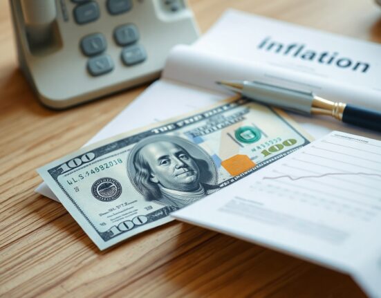 U.S. dollar banknote next to an inflation chart, symbolizing stable currency markets after inflation data met expectations.