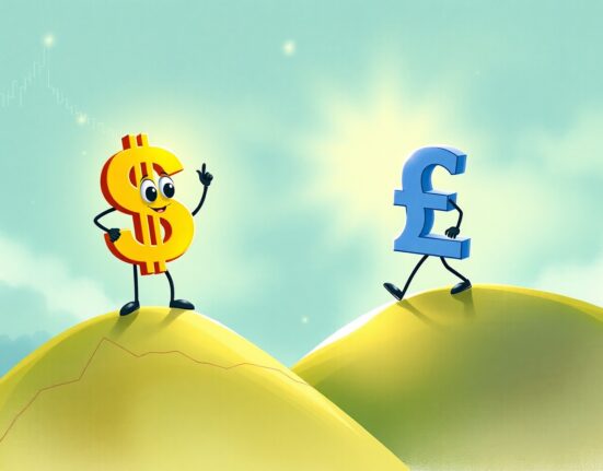 US dollar and British pound performance analysis in global currency markets showing economic strength indicators