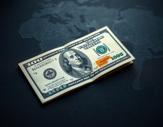 U.S. dollar bill representing safe-haven demand amid rising U.S.-Iran geopolitical tensions.