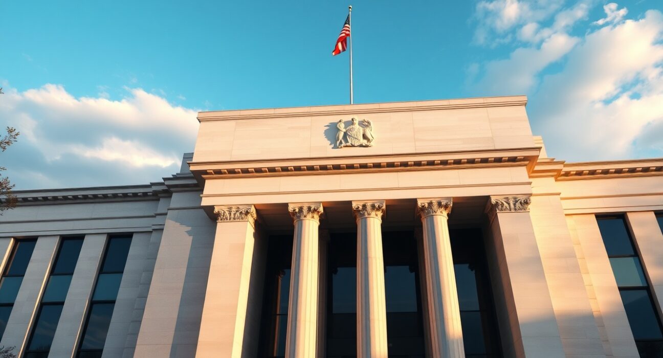 The US Federal Reserve building as the dollar strengthens on interest rate expectations.