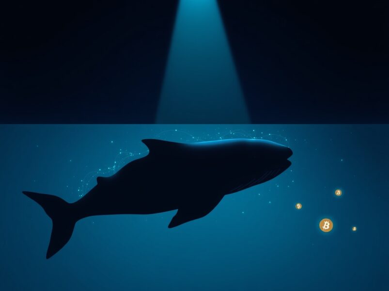 Dormant Bitcoin whale activity visualized as movement in cryptocurrency market depths