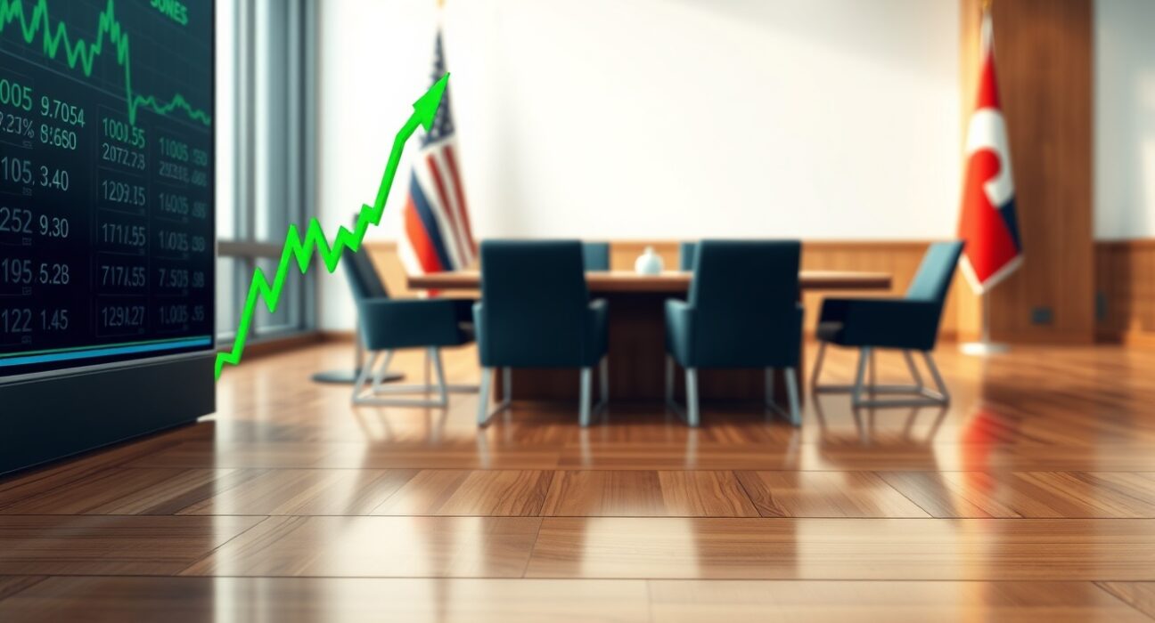 Dow Jones rally and Lebanon peace talks symbolize market optimism amid Middle East diplomacy.