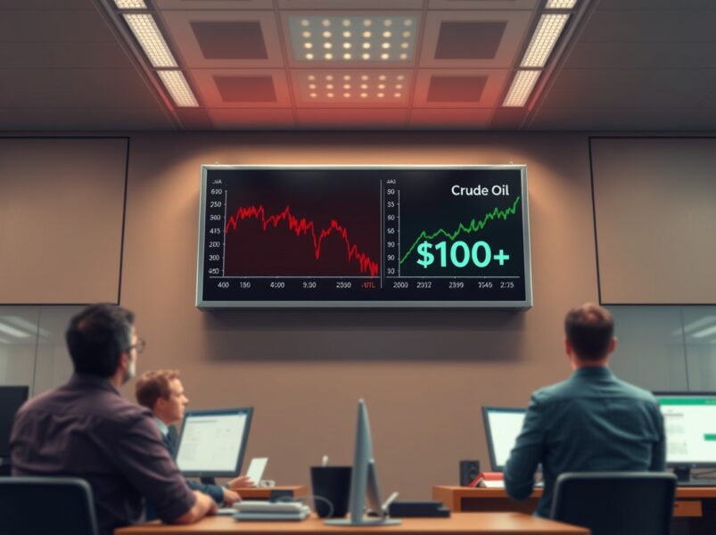 Dow Jones Industrial Average Plummets as Crude Oil Shatters $100 Barrier, Sparking Fears