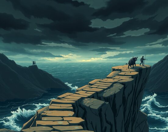 Dow Jones Industrial Average decline during US-Iran geopolitical conflict impacting global markets.