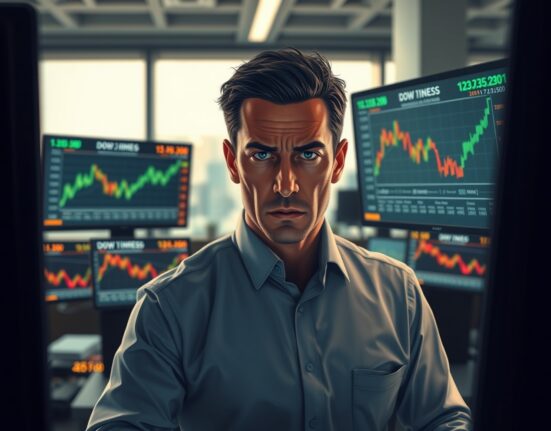 Financial analyst monitoring Dow Jones futures amid Middle East peace concerns