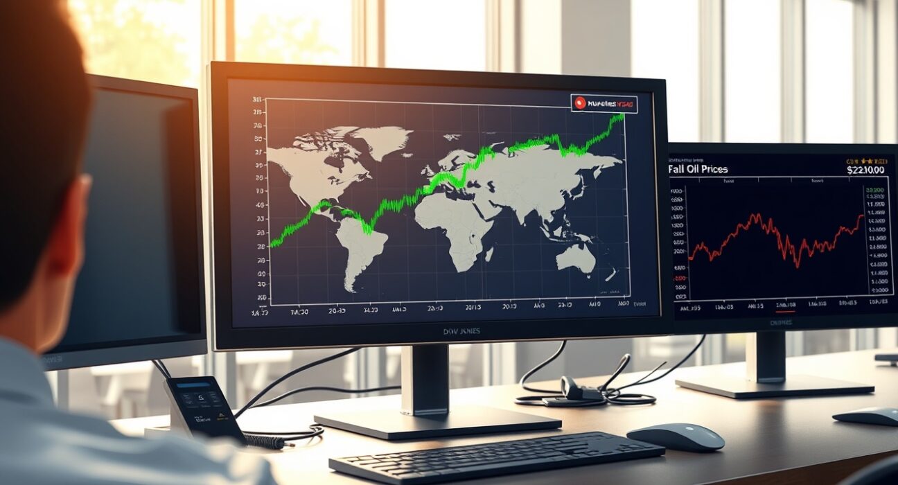 Analysis of Dow Jones futures rising as oil price trends and US-Iran diplomacy impact financial markets.