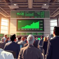 Dow Jones futures trading floor reaction to de-escalating Middle East tensions