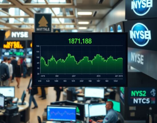 Stock market display showing Dow Jones futures steady ahead of CPI data release