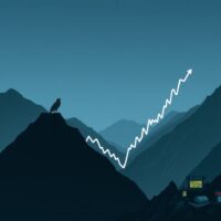 Dow Jones Industrial Average chart declining amid geopolitical and economic pressure in 2025