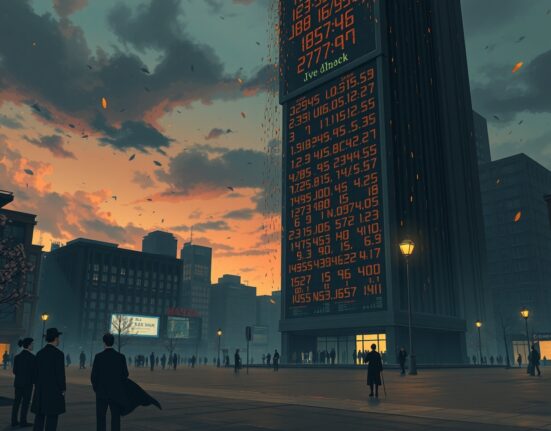 Dow Jones Industrial Average decline during renewed global trade tensions and tariff announcements.