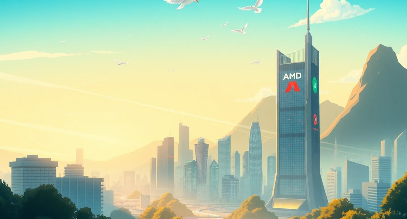 Dow Jones rebound driven by the strategic AMD and Meta AI chip partnership lifting market sentiment.