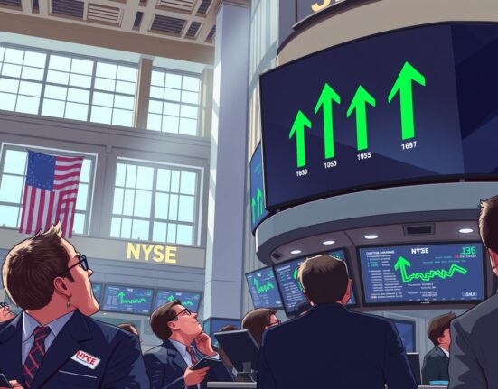 Dow Jones Industrial Average rebound at New York Stock Exchange following Trump Iran comments