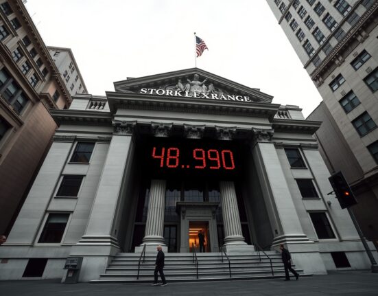 Dow Jones Industrial Average slips below 49K as traders watch NYSE ticker before Powell's final Fed rate call