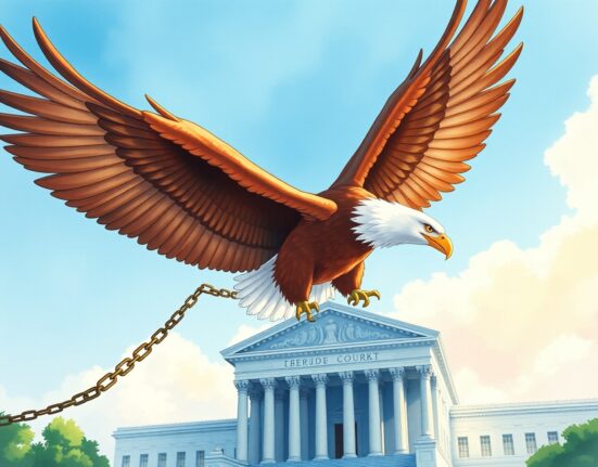 Dow Jones Industrial Average surges after Supreme Court strikes down Trump tariffs, showing market optimism and economic relief.