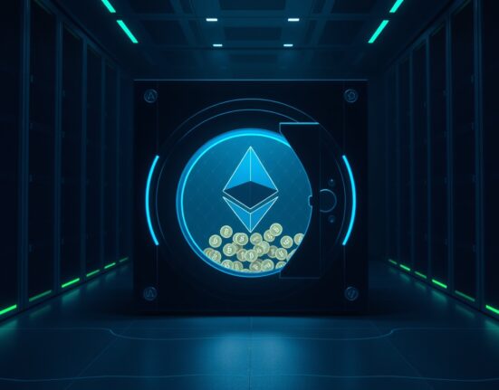 Drift protocol hacker accumulating Ethereum in digital vault after security exploit