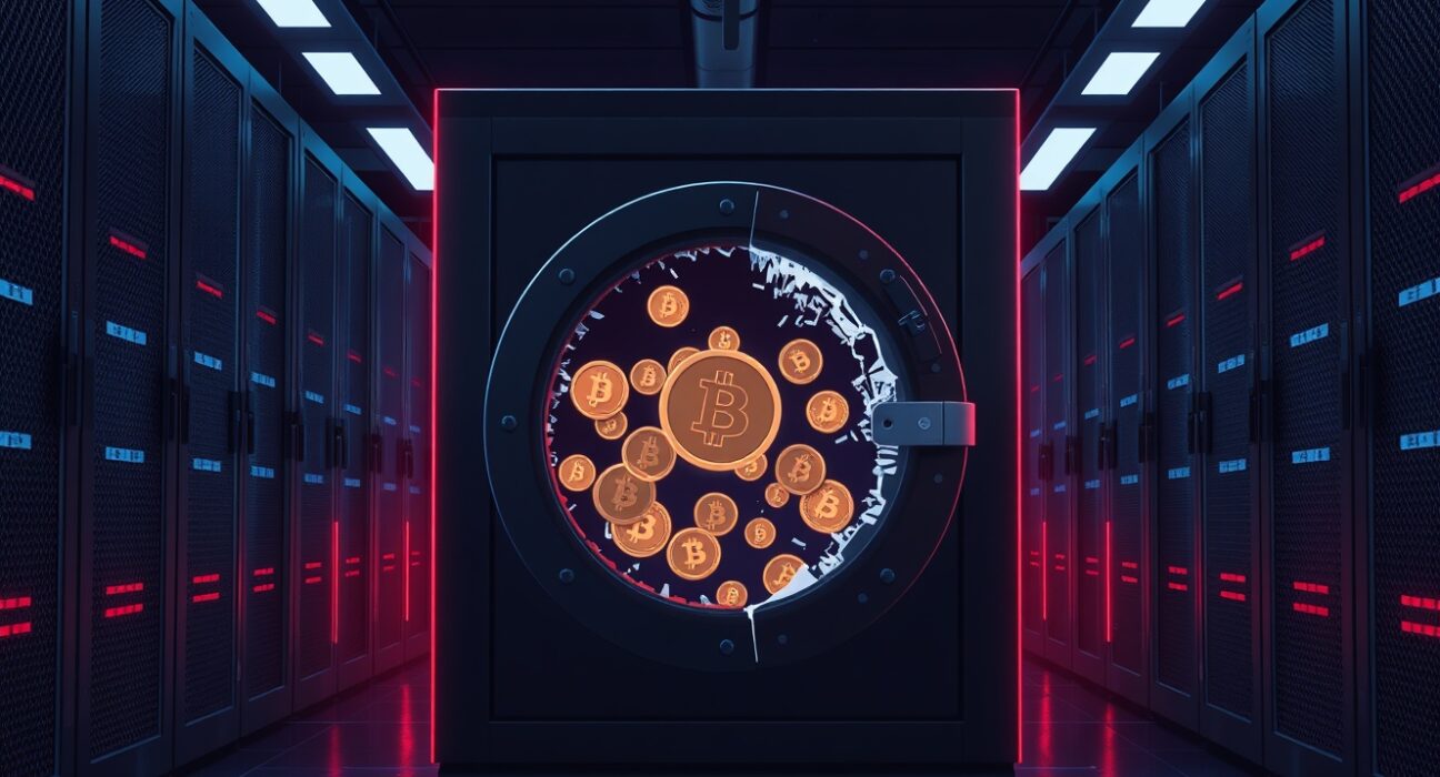 Drift Protocol hack security breach showing digital assets being compromised in cryptocurrency theft.