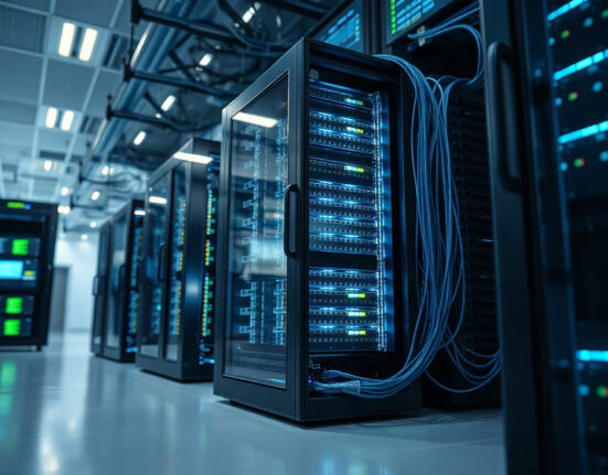 Drovix's new trading infrastructure with high-speed servers and network cables