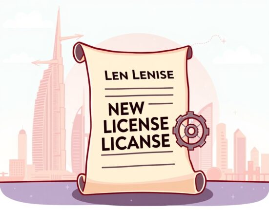 A cartoon image showing Dubai's regulatory progress with its first Dubai Crypto Options License, signifying a step forward for digital assets.