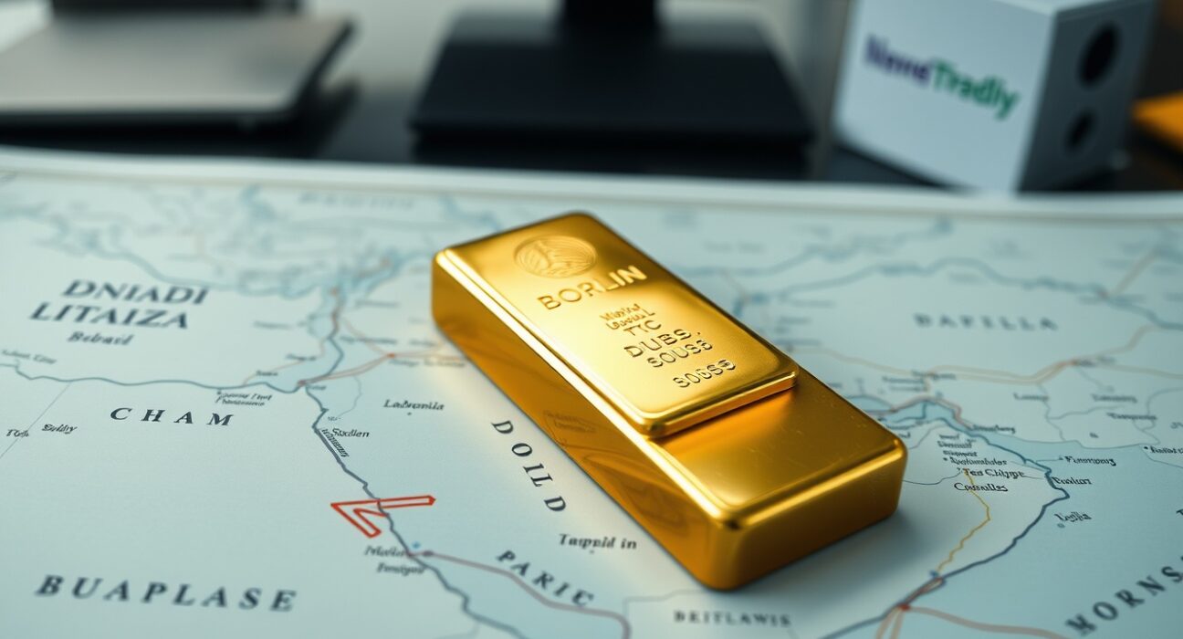 Spot gold in Dubai faces a discount due to Middle East logistics paralysis impacting global trade.