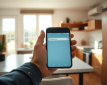 Person holding smartphone with DuckDuckGo app icon, symbolizing user migration from Google AI search.