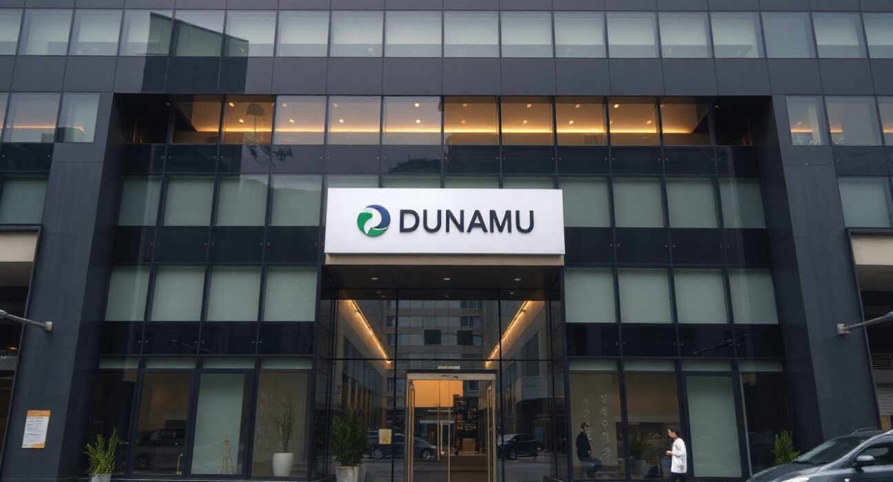 Exterior of Dunamu office building in Seoul, South Korea, representing the company's regulatory milestone