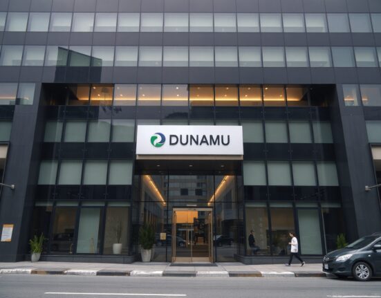 Exterior of Dunamu office building in Seoul, South Korea, representing the company's regulatory milestone