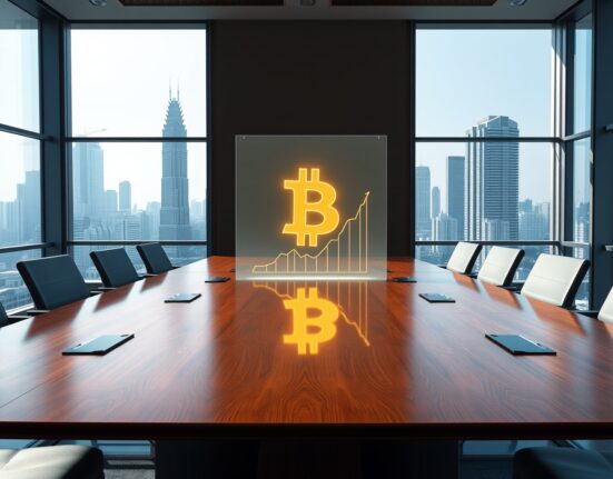 Corporate boardroom in Bangkok discussing DV8's major Bitcoin acquisition and custody strategy.
