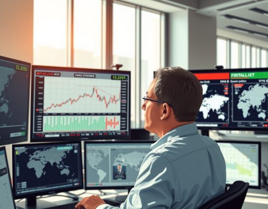 Financial analyst monitoring DXY charts and geopolitical news affecting currency markets.