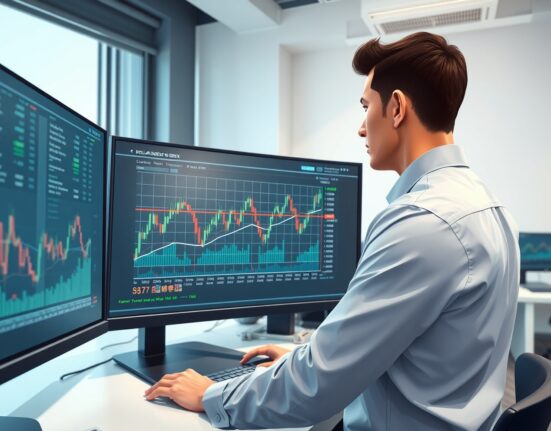 Financial analyst reviewing DXY chart data showing the impact of real interest rates on the US Dollar Index.