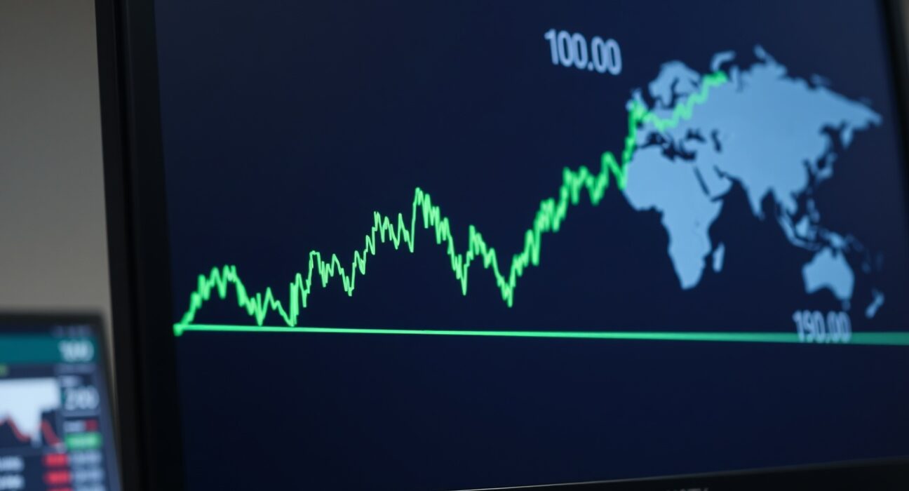 US Dollar Index chart surging past 100.00 amid rising geopolitical risk.