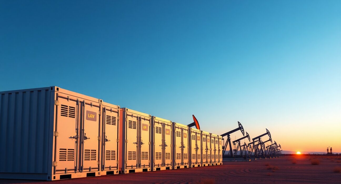 EagleRock Land's crypto mining operations alongside traditional energy infrastructure in the Permian Basin.