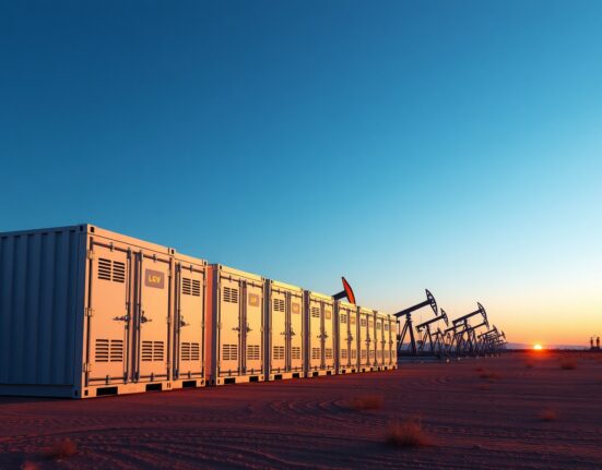 EagleRock Land's crypto mining operations alongside traditional energy infrastructure in the Permian Basin.